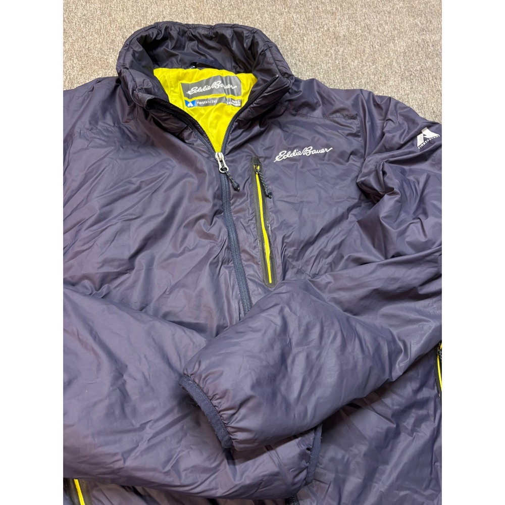 Eddie Bauer First Ascent Evertherm Down Jacket Mens Large Navy Blue Thindown